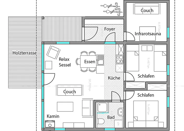 2 Bis 4 Personen Mit Infrarotsauna F2h9 *